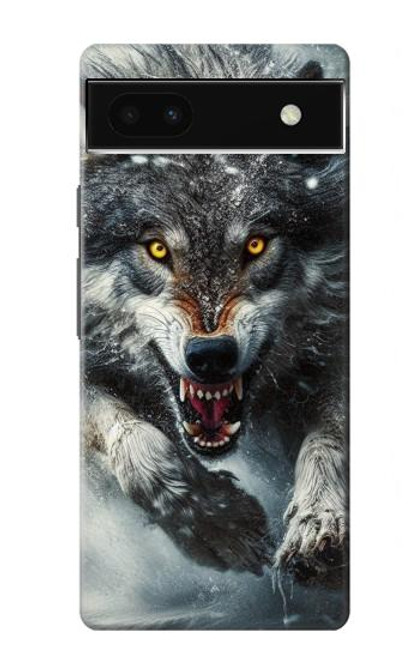 S3965 Angry Wolf Running Case For Google Pixel 6a