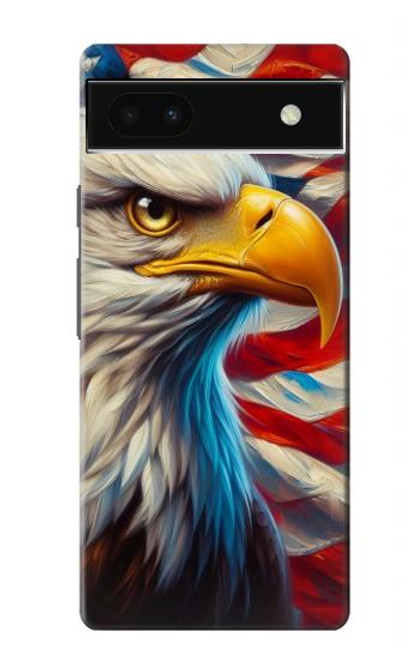 S3967 Bald Eagle American Flag Case For Google Pixel 6a