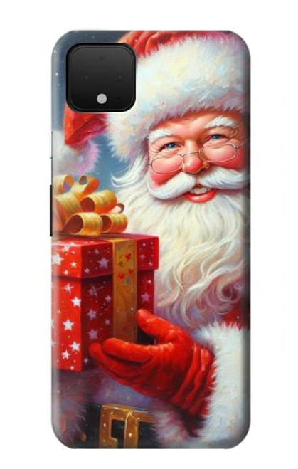 S4029 Xmas Smiling Santa Claus Gift Box Case For Google Pixel 4