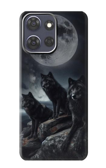 S3970 Black Wolf Full Moon Case For Motorola Moto G Power (2025,2026)