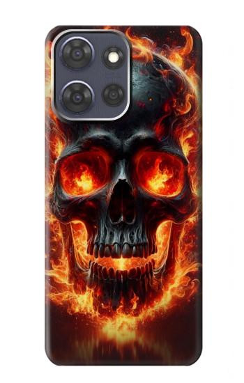 S3986 Fire Skull Case For Motorola Moto G Power (2025,2026)