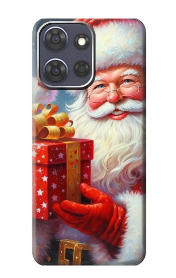S4029 Xmas Smiling Santa Claus Gift Box Case For Motorola Moto G Power (2025,2026)