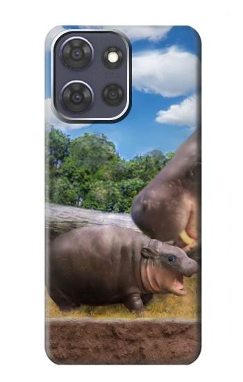S4031 Baby Hippo Hippopotamus Family Case For Motorola Moto G Power (2025,2026)