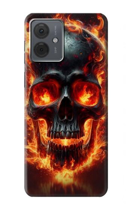 S3986 Fire Skull Case For Motorola Moto G14