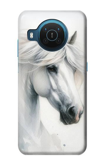 S4025 White Horse Painting Case For Nokia X20