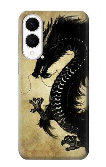 S1482 Black Dragon Painting Case For Samsung Galaxy S25 Edge