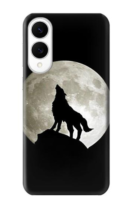 S1981 Wolf Howling at The Moon Case For Samsung Galaxy S25 Edge