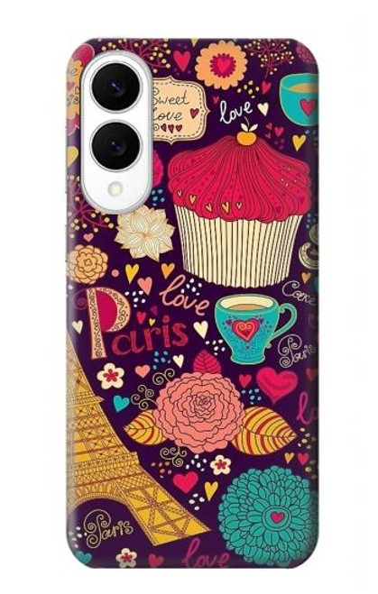 S2353 Paris Cartoon Vintage Pattern Case For Samsung Galaxy S25 Edge