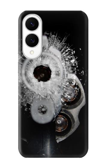 S2387 Gun Bullet Hole Glass Case For Samsung Galaxy S25 Edge