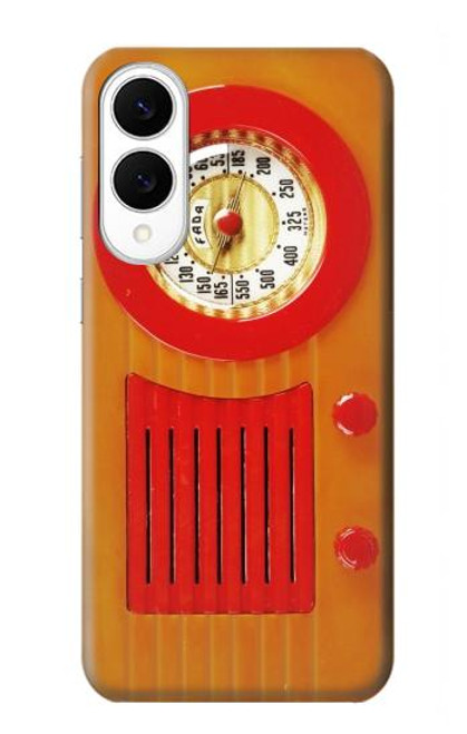 S2780 Vintage Orange Bakelite Radio Case For Samsung Galaxy S25 Edge