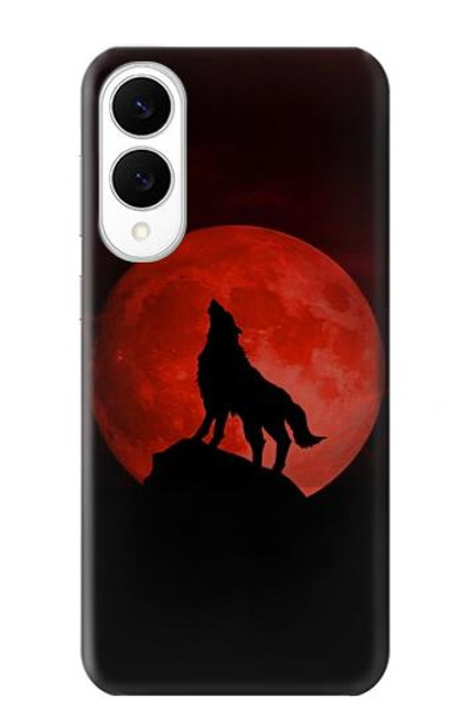 S2955 Wolf Howling Red Moon Case For Samsung Galaxy S25 Edge S2955 Wolf Howling Red Moon Case For Samsung Galaxy S25 Edge