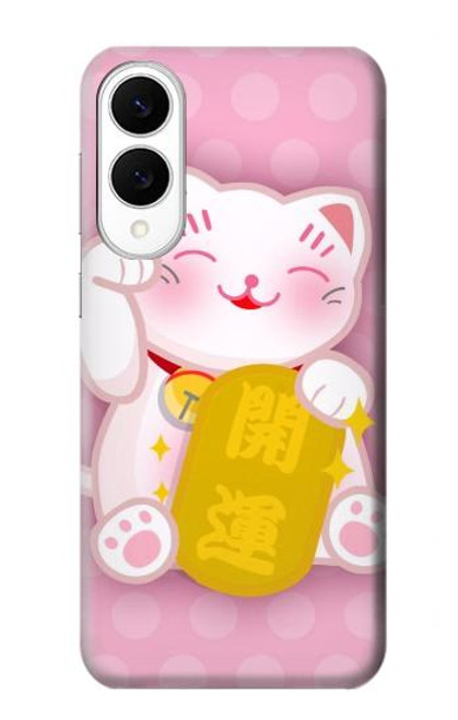 S3025 Pink Maneki Neko Lucky Cat Case For Samsung Galaxy S25 Edge S3025 Pink Maneki Neko Lucky Cat Case For Samsung Galaxy S25 Edge