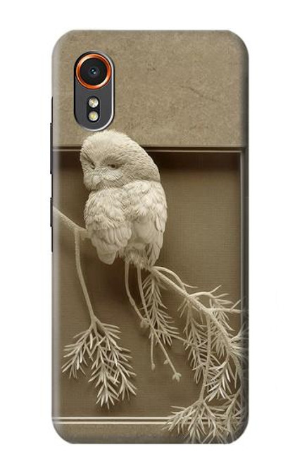 S1386 Paper Sculpture Owl Case For Samsung Galaxy XCover7