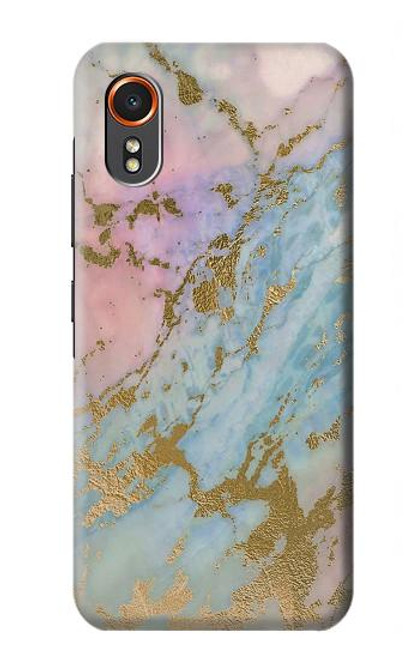 S3717 Rose Gold Blue Pastel Marble Graphic Printed Case For Samsung Galaxy XCover7