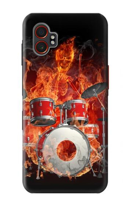 S1431 Skull Drum Fire Rock Case For Samsung Galaxy XCover7 Pro