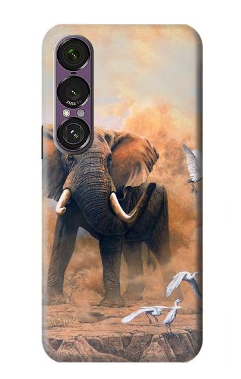 S1292 Dusty Elephant Egrets Case For Sony Xperia 1 VII
