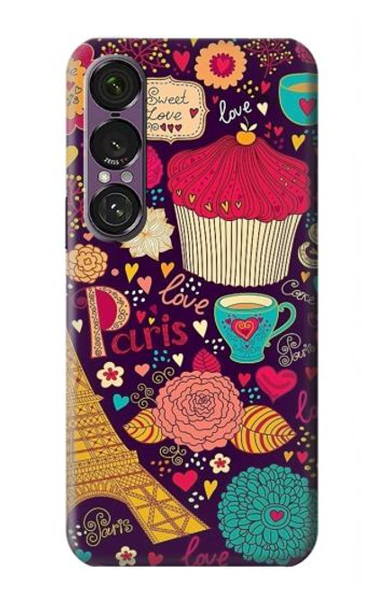 S2353 Paris Cartoon Vintage Pattern Case For Sony Xperia 1 VII