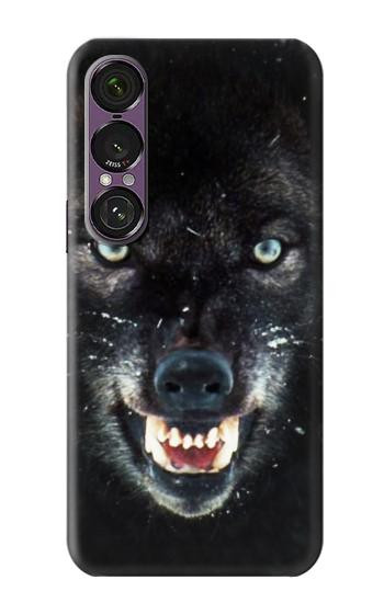S2823 Black Wolf Blue Eyes Face Case For Sony Xperia 1 VII