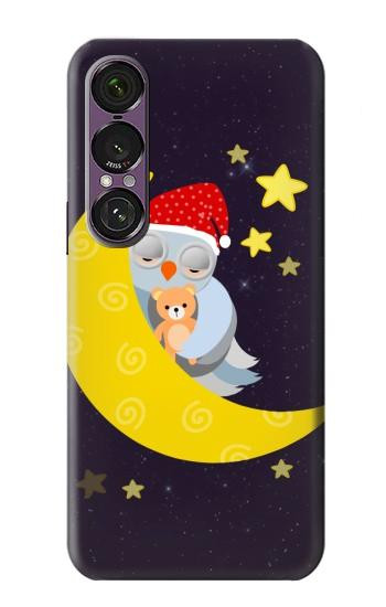 S2849 Cute Sleepy Owl Moon Night Case For Sony Xperia 1 VII