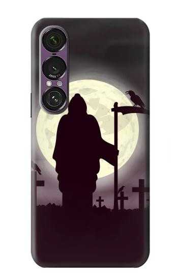 S3262 Grim Reaper Night Moon Cemetery Case For Sony Xperia 1 VII