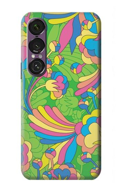 S3273 Flower Line Art Pattern Case For Sony Xperia 1 VII