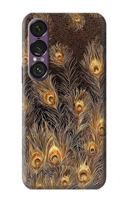 S3691 Gold Peacock Feather Case For Sony Xperia 1 VII