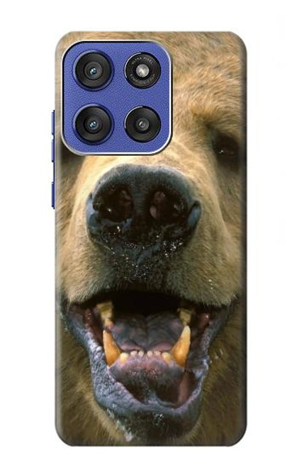 S0840 Grizzly Bear Face Case For Motorola Moto G Stylus 5G (2025), Edge 60 Stylus