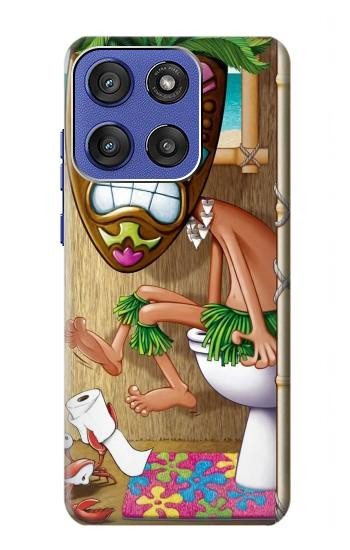 S1702 Tiki Man Toilet Case For Motorola Moto G Stylus 5G (2025,2026), Edge 60 Stylus