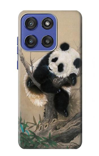 S2210 Panda Fluffy Art Painting Case For Motorola Moto G Stylus 5G (2025,2026), Edge 60 Stylus