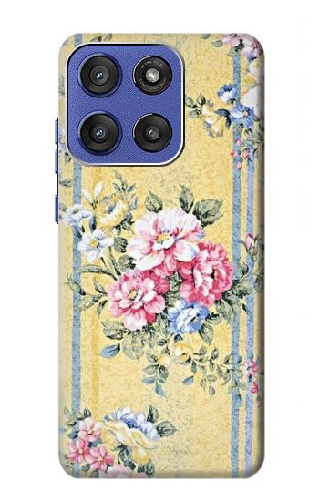 S2229 Vintage Flowers Case For Motorola Moto G Stylus 5G (2025,2026), Edge 60 Stylus