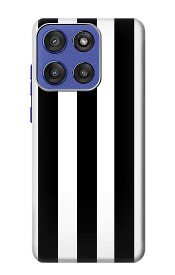 S2297 Black and White Vertical Stripes Case For Motorola Moto G Stylus 5G (2025,2026), Edge 60 Stylus