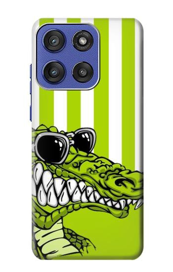 S2323 Funny Green Alligator Crocodile Case For Motorola Moto G Stylus 5G (2025,2026), Edge 60 Stylus