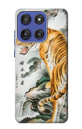S2750 Oriental Chinese Tiger Painting Case For Motorola Moto G Stylus 5G (2025,2026), Edge 60 Stylus