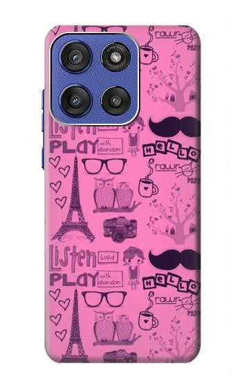 S2885 Paris Pink Case For Motorola Moto G Stylus 5G (2025,2026), Edge 60 Stylus
