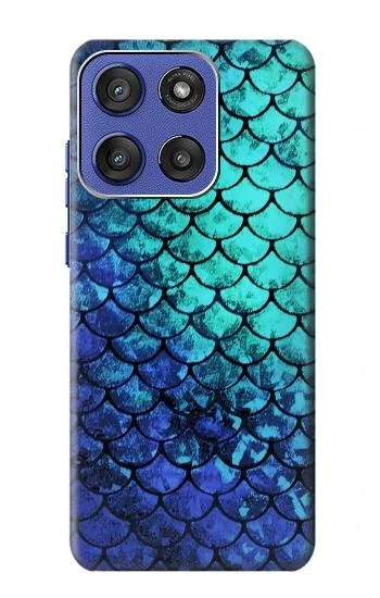 S3047 Green Mermaid Fish Scale Case For Motorola Moto G Stylus 5G (2025,2026), Edge 60 Stylus