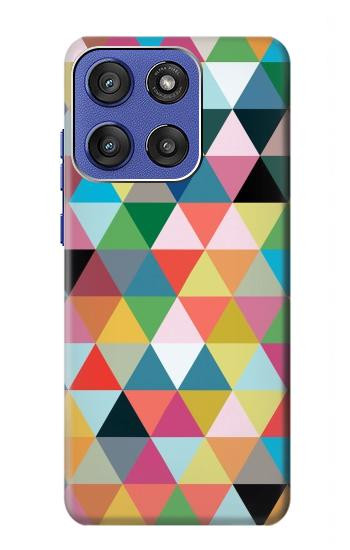 S3049 Triangles Vibrant Colors Case For Motorola Moto G Stylus 5G (2025,2026), Edge 60 Stylus