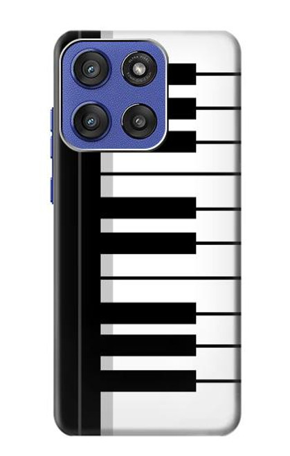 S3078 Black and White Piano Keyboard Case For Motorola Moto G Stylus 5G (2025), Edge 60 Stylus