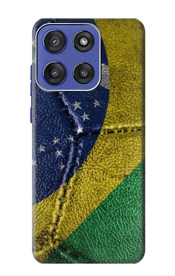 S3297 Brazil Flag Vintage Football Graphic Case For Motorola Moto G Stylus 5G (2025,2026), Edge 60 Stylus