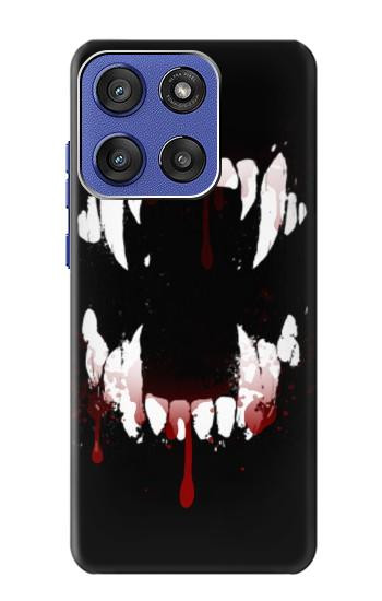 S3527 Vampire Teeth Bloodstain Case For Motorola Moto G Stylus 5G (2025,2026), Edge 60 Stylus