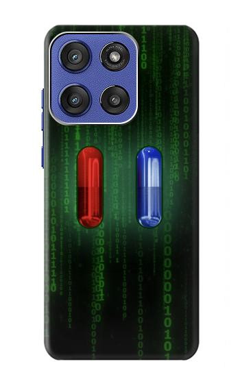 S3816 Red Pill Blue Pill Capsule Case For Motorola Moto G Stylus 5G (2025,2026), Edge 60 Stylus