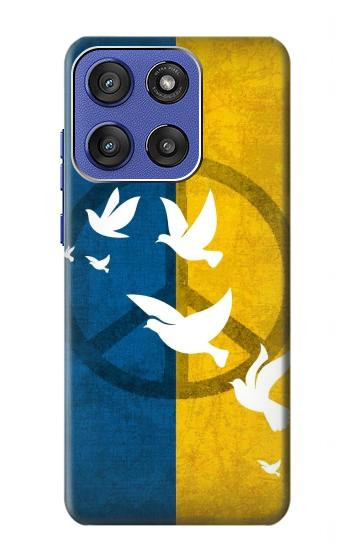 S3857 Peace Dove Ukraine Flag Case For Motorola Moto G Stylus 5G (2025,2026), Edge 60 Stylus