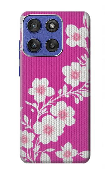 S3924 Cherry Blossom Pink Background Case For Motorola Moto G Stylus 5G (2025,2026), Edge 60 Stylus
