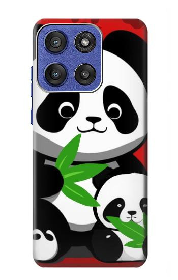 S3929 Cute Panda Eating Bamboo Case For Motorola Moto G Stylus 5G (2025,2026), Edge 60 Stylus