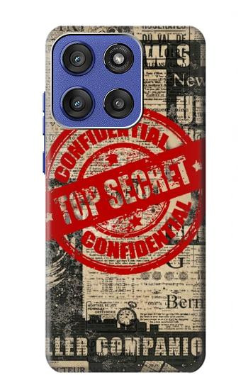 S3937 Text Top Secret Art Vintage Case For Motorola Moto G Stylus 5G (2025,2026), Edge 60 Stylus