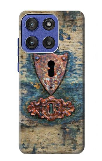S3955 Vintage Keyhole Weather Door Case For Motorola Moto G Stylus 5G (2025,2026), Edge 60 Stylus