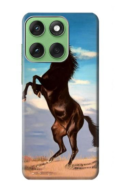 S0934 Wild Black Horse Case For Motorola Edge 60