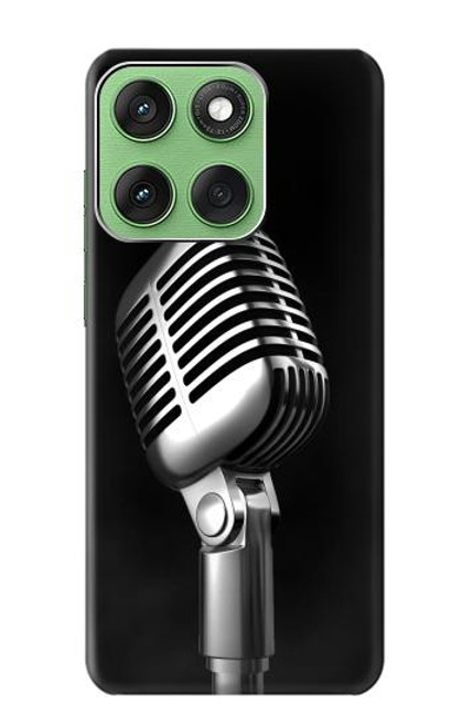 S1672 Retro Microphone Jazz Music Case For Motorola Edge 60