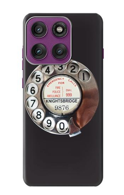S0059 Retro Rotary Phone Dial On Case For Motorola Edge 60 Pro