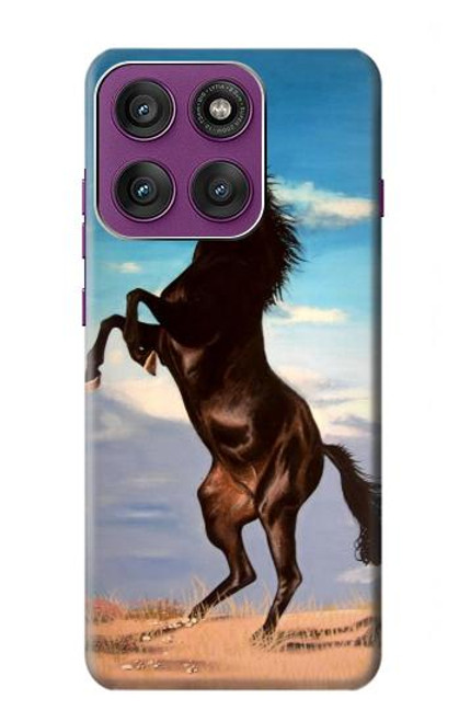 S0934 Wild Black Horse Case For Motorola Edge 60 Pro