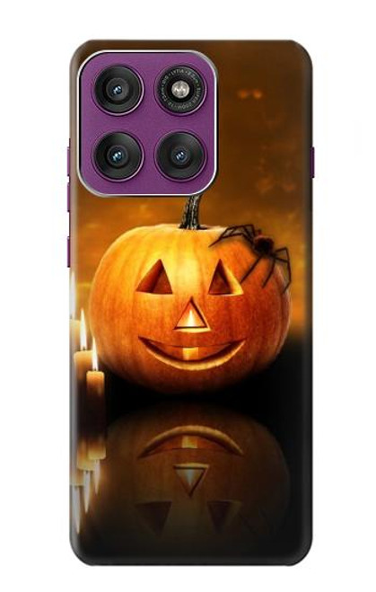 S1083 Pumpkin Spider Candles Halloween Case For Motorola Edge 60 Pro